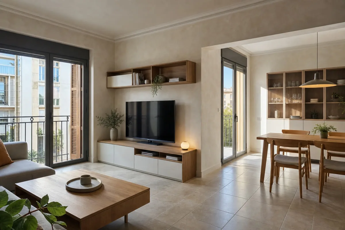 Visualización orientativa de muebles de salón a medida en Estepona